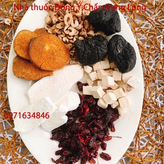 1 thang Lục Vị - Thục địa 20g, Sơn thù 10g, Trạch tả 8g, Hoài sơn 10g, Phục linh 8g, Đơn bì 8g - Chấn Hưng Long