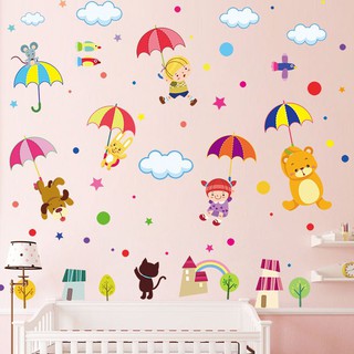 decal dán tường thú che ô