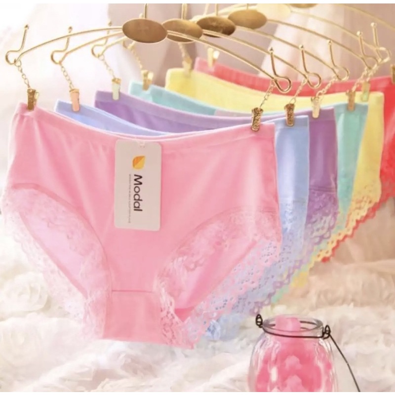 Quần lót nữ cotton phối ren tinh tế. Quần lót nữ giá rẻ có size 40-65kg