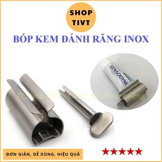 Dụng cụ ép hết kem đánh răng bằng Inox, tiết kiệm, tận dụng hết các loại kem, bột nhão đựng trong ống nhựa, ống kẽm-TIVT