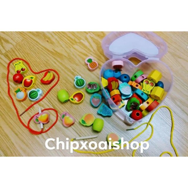 Hộp Xâu Hạt Gỗ