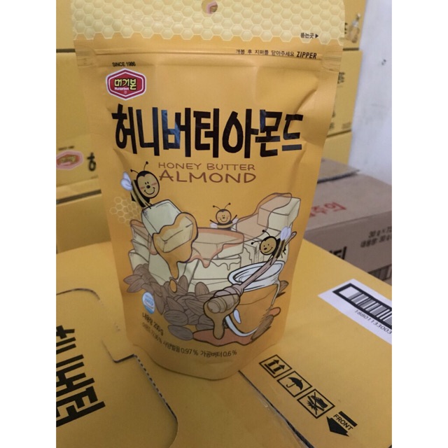 Hạnh nhân tẩm bơ mật ong Murgerbon Hàn Quốc túi 200g
