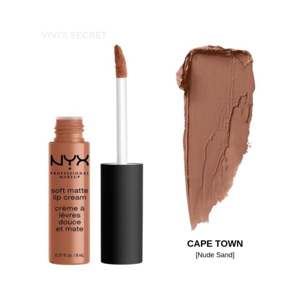 Son kem lì Nyx Professional Makeup Soft Matte Lip Cream 8 mL Cape Town - màu cam đất