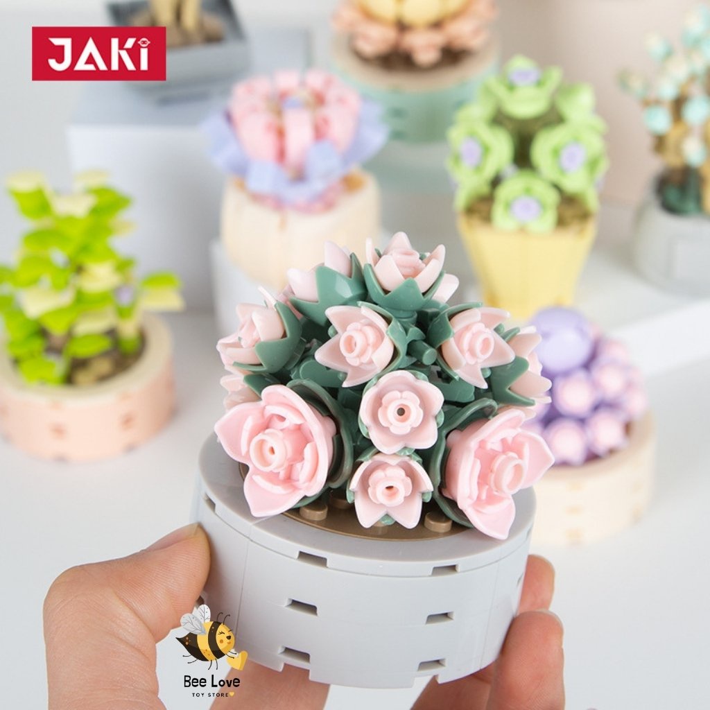 Đồ chơi lắp ráp chậu cây hoa Sen đá nhiều mẫu lắp ghép thông mình mô hình cây trang trí độc đáo