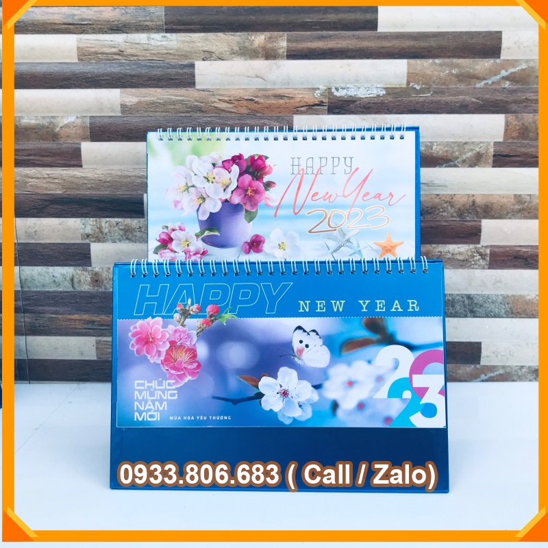 Lịch để bàn 2023, kiểu chữ A, khổ lớn 16*24cm siêu đẹp, có ô số to, đủ ngày âm dương,Lễ Tết. [VPP Cường)