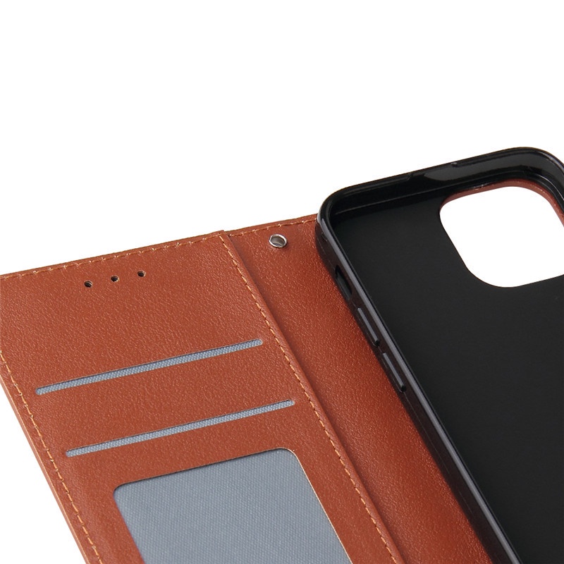 Bao da điện thoại nắp lật kiêm ví đựng thẻ thời trang dành cho IPHONE 13 12 MINI 12 PRO MAX