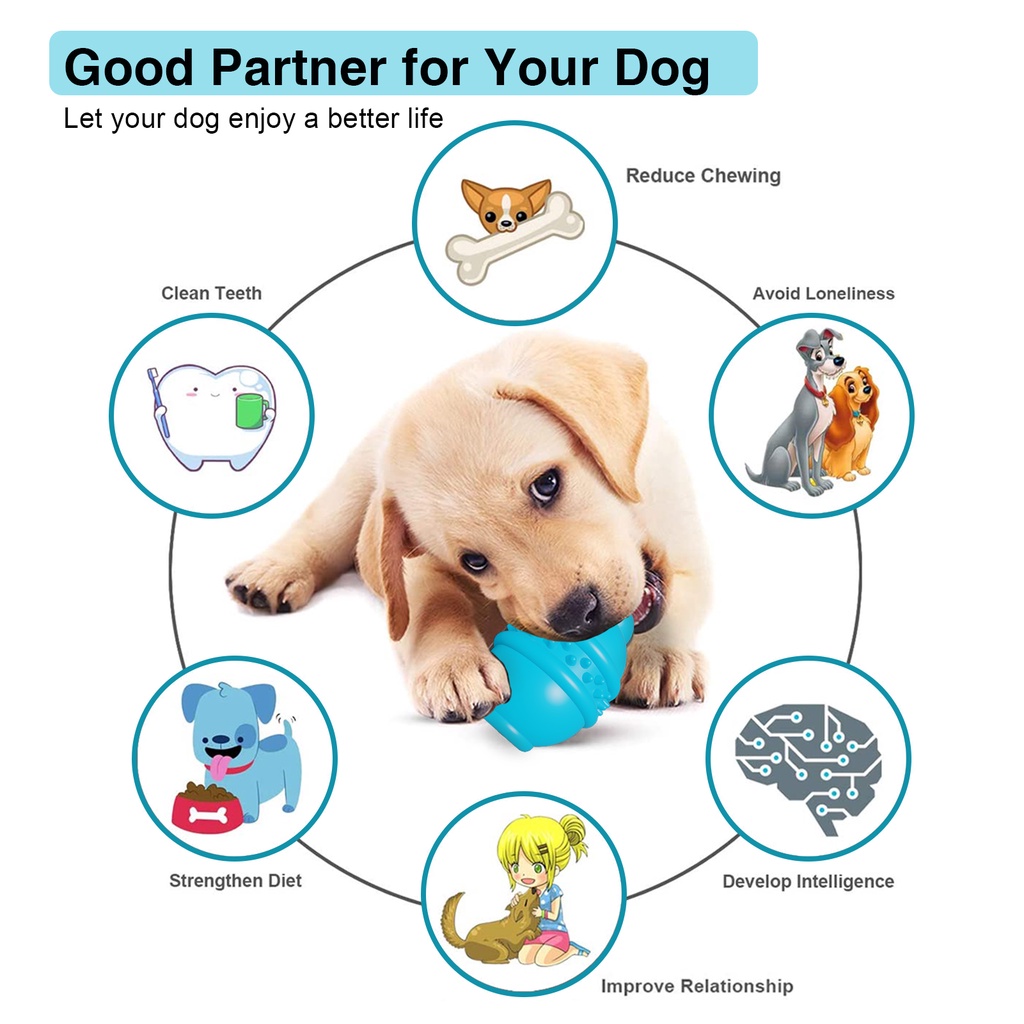 Đồ Chơi Nhai Gặm Bằng Cao Su Tự Nhiên An Toàn Cho Thú Cưng