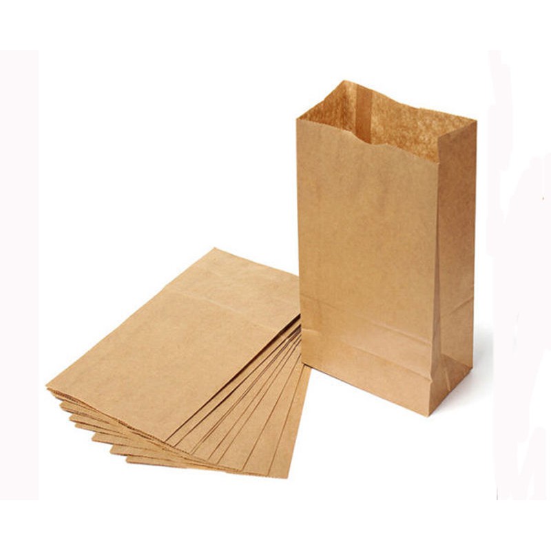 10 x Small Kraft Paper Gift Bags Vintage Party Wedding Treat Brown ...