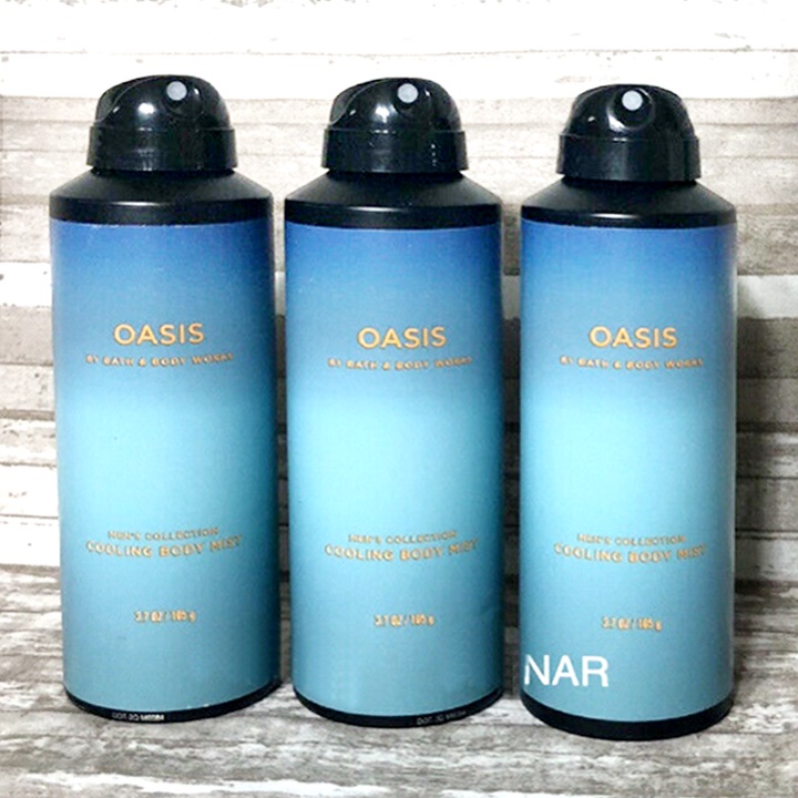 Xịt Thơm body Oasis cho Nam giới - Khử mùi toàn thân làm thơm cơ thể Nam - Bath &vBody Works 104g - Chính hãng USA