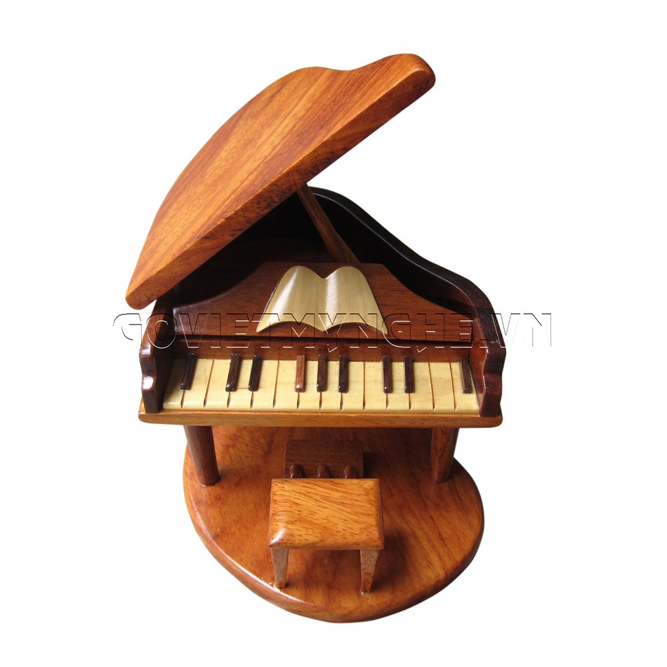 Mô hình gỗ đàn piano gỗ - gỗ căm xe tự nhiên - hàng mỹ nghệ VNXK