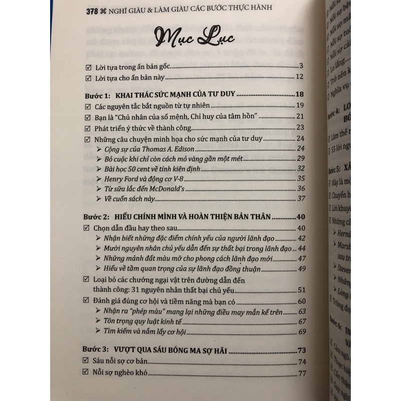 Sách - Nghĩ giàu và Làm giàu các bước thực hành