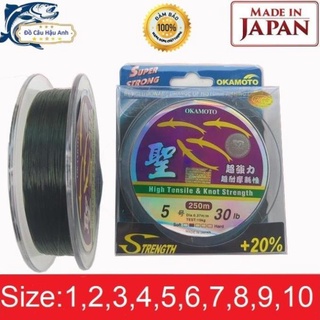 Cước câu cá tàng hình cước câu cá nhật bản okamoto 250m siêu bền dc1