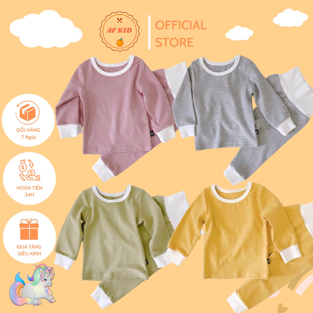 Bộ Quần Áo Trẻ Em Dài Tay Minky Mom Bozip Dài Cao Cấp Cho Bé Chất Borip Dày Dặn Siêu Ấm Mùa Thu Đông Size 5-17kg