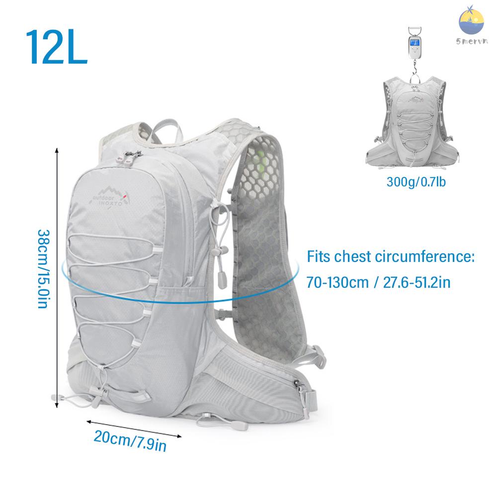 12L Cycling Hydration Backpack Lightweight Riding Vest Pack Backpack for Outdoor Running Camping Hiking Mountaineering