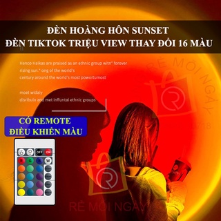 Đèn hoàng hôn sunset 🌈 đèn LED mặt trời, cầu vòng 🌈 đèn tiktok triệu view 🌈