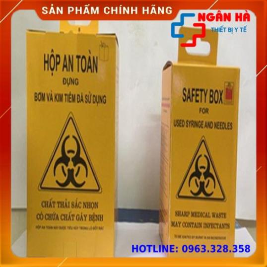 Hộp an toàn đựng bơm và kim tiêm đã sử dụng - [Hàng công ty]