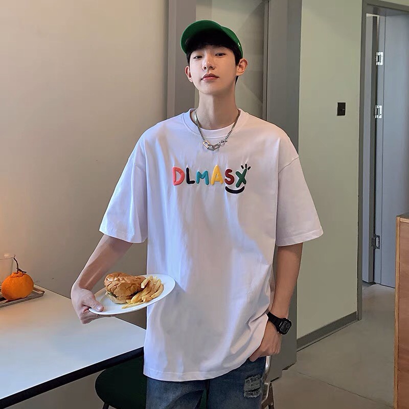 Áo phông nam nữ form rộng 2N Unisex thun cotton in nổi just fine nhiều màu trắng/đen