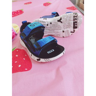 Sandal Dép Quai Hậu Bé Trai Màu Xanh Đế Trắng Men Đẹp