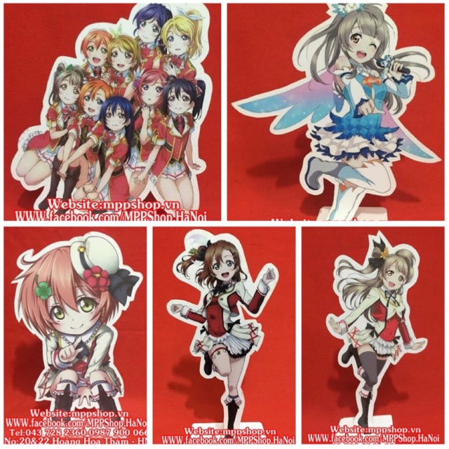 Standee love live để bàn mẫu ngẫu nhiên