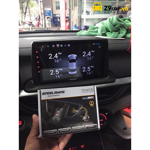 Cảm biến áp suất lốp Steelmate MT30 van trong tích hợp USB hiển thị trên màn hình Android-Bảo hành chính hãng 3 năm