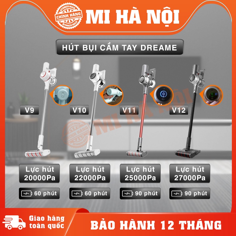 [Mã ELHA22 giảm 6% đơn 300K] Máy hút bụi cầm tay không dây đa năng Dreame V12 / V11 / V10 / V9