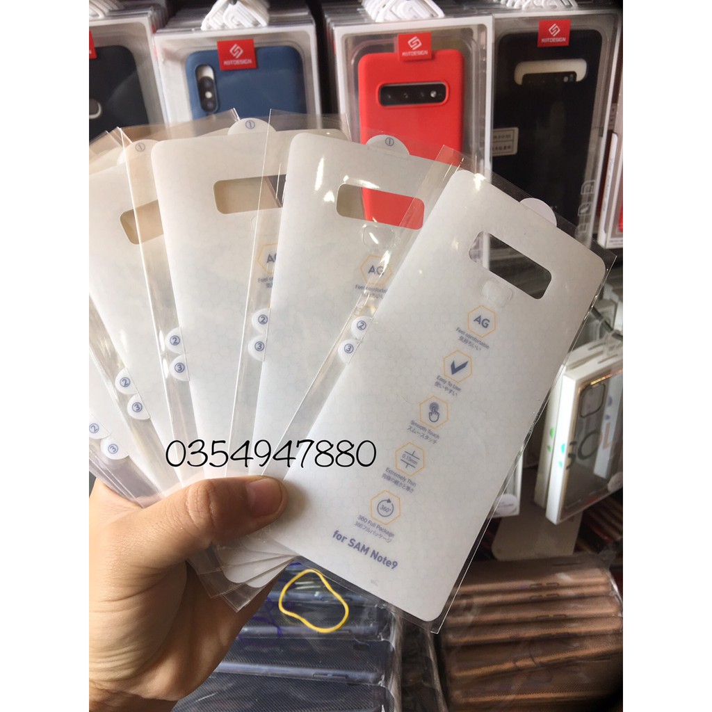Miếng dán PPF AG Mặt trước, Mặt sau cho Galaxy Note 8/ Note 9 Chống vân tay, Bảo vệ máy