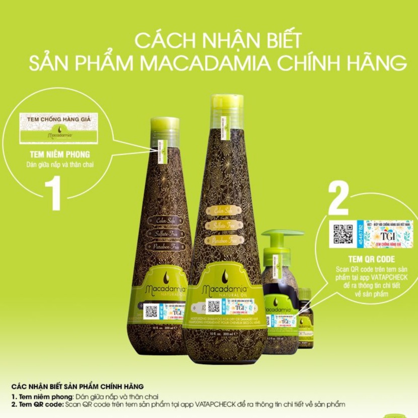 Bộ Dầu Gội Xả Giúp Phục Hồi Tóc Hư Tổn Macadamia Rejuvenating Shampoo Moisturizing Rinse