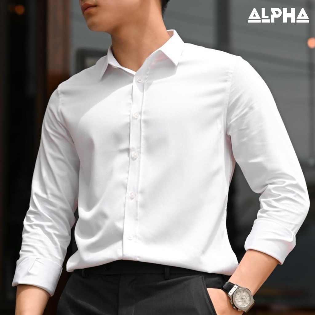 Áo sơ mi nam dài tay chất cotton lụa chống nhăn thấm hút bảng màu basic dễ phối GEN03