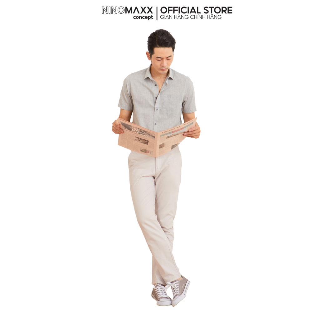 N&amp;M CLUB Áo Sơ Mi Nam Tay Ngắn chất liệu Bamboo cotton 2105048