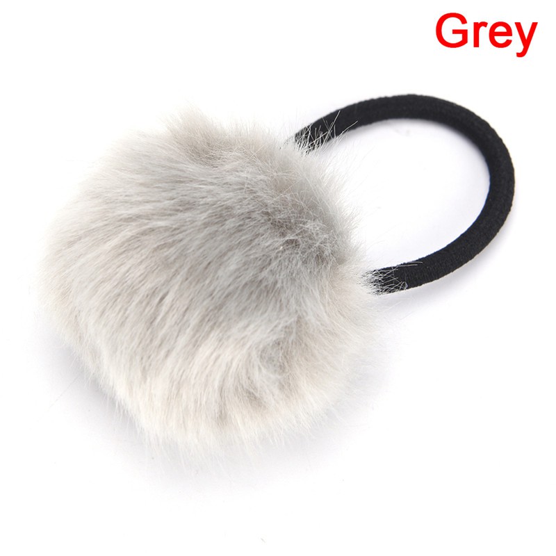 Dây Buộc Tóc Đính Quả Cầu Lông Xinh Xắn Cho Nữ