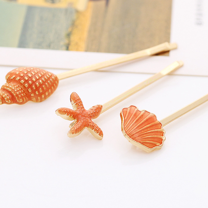 Kẹp Tóc Hình Vỏ Sò Sao Biển Dễ Thương
