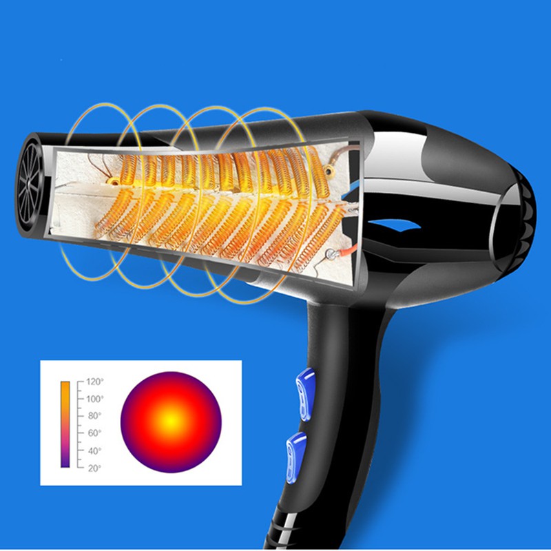 Máy sấy tóc công suất lớn tạo kiểu chính hãng , máy khò tóc 2 chiều nóng lạnh 2200w bảo hành 12 tháng