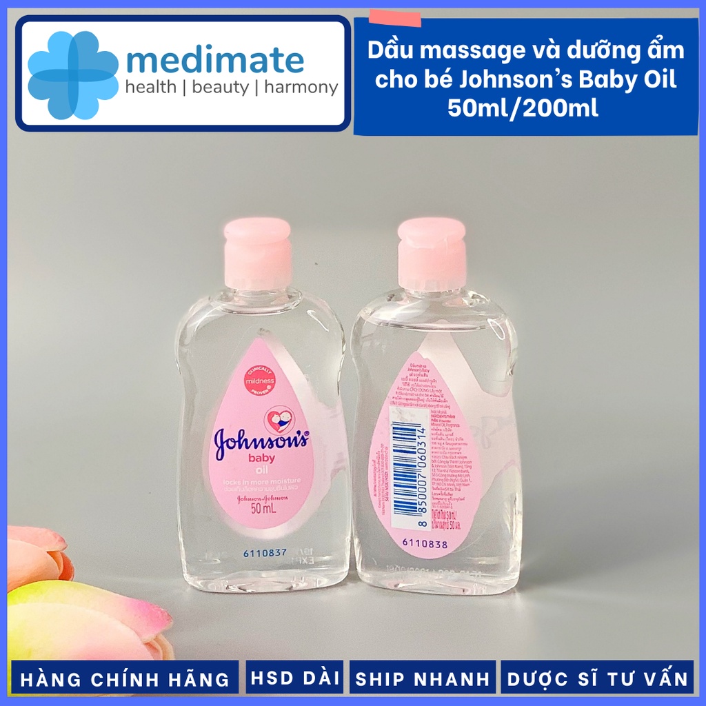 Dầu massage dưỡng ẩm cho bé Johnson's baby oil