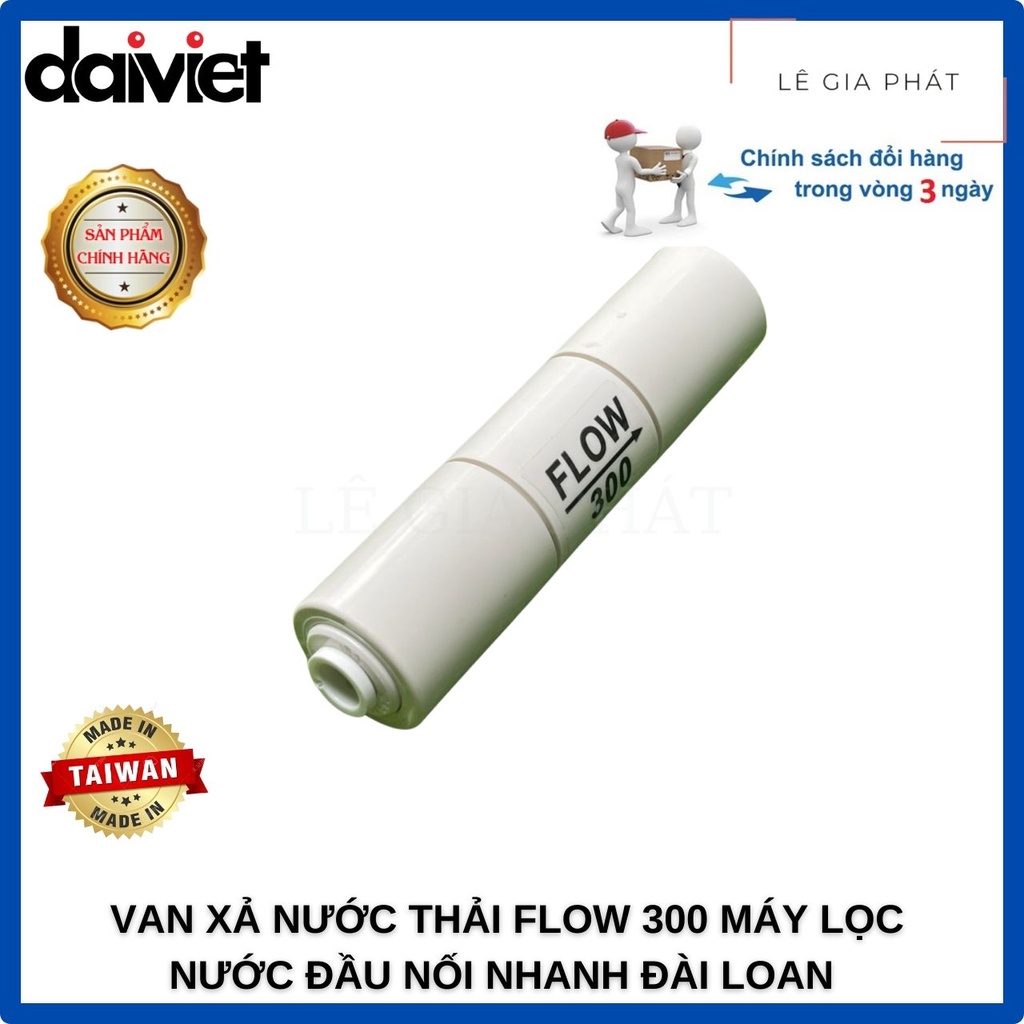 Van Xả Nước Thải Flow 300 Máy Lọc Nước Đầu Nối Nhanh ĐÀI LOAN, Dùng Cho Nhiều Dòng Máy Lọc Nước