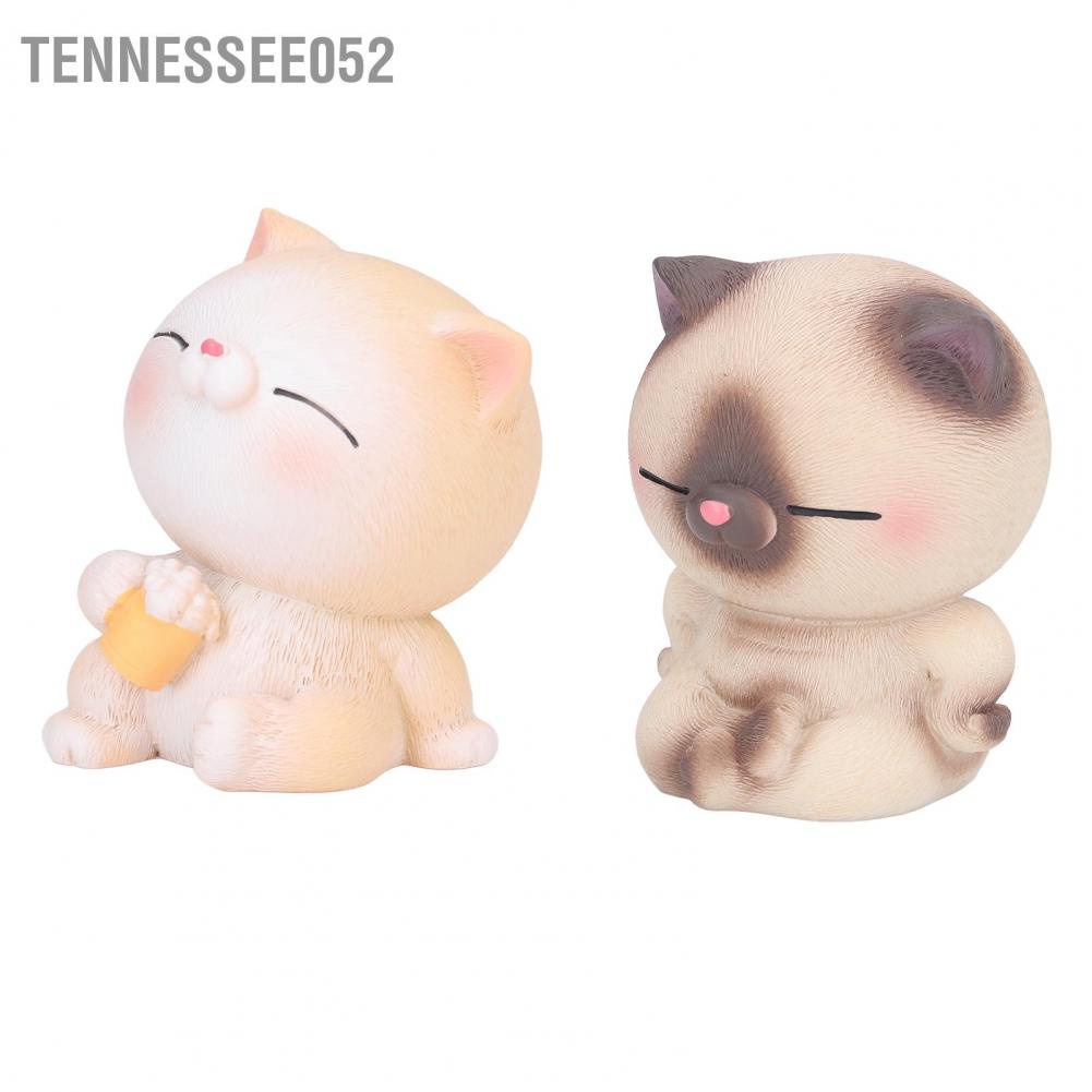 Mô hình chú mèo dễ thương để bàn trang trí bằng nhựa resin