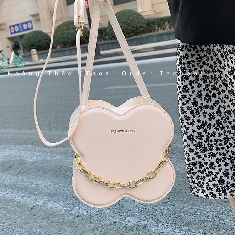 Túi mini bánh qui đeo chéo siêu hot phối xích trơn đơn giản 2022