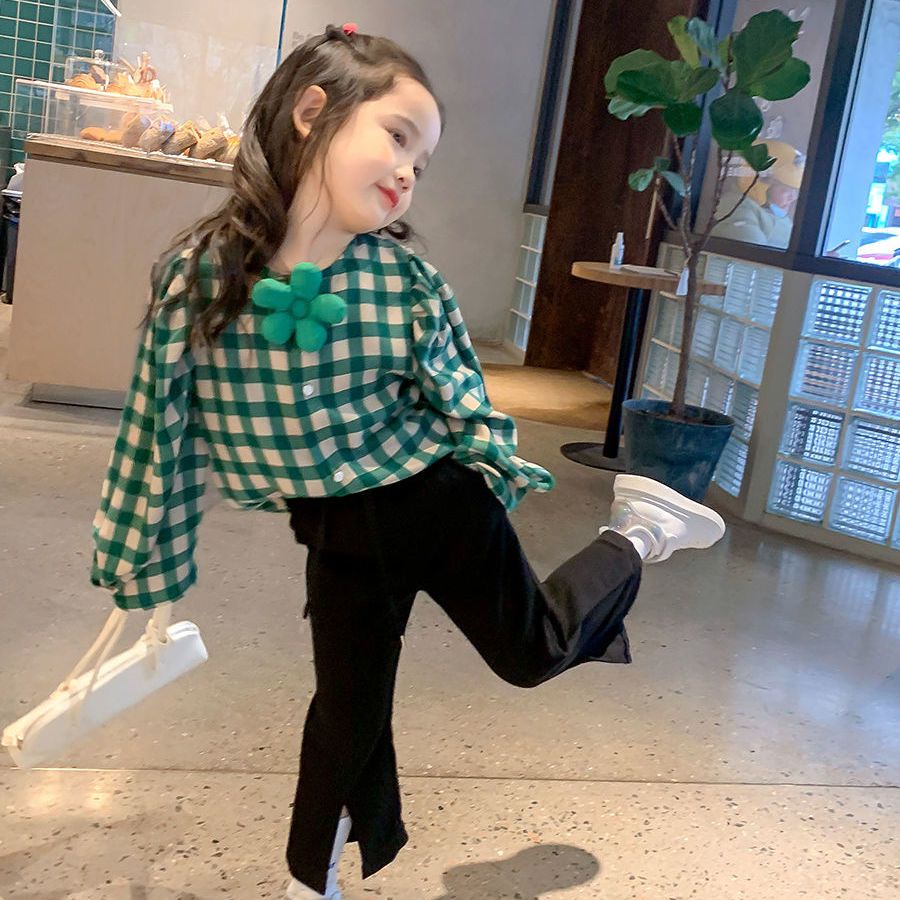 Áo Sơ Mi Tay Dài Thời Trang Hàn Quốc 2022 Cho Bé Gái