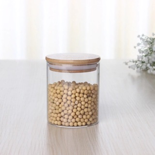 Lọ Thủy Tinh Nắp Gỗ Tre 450ml