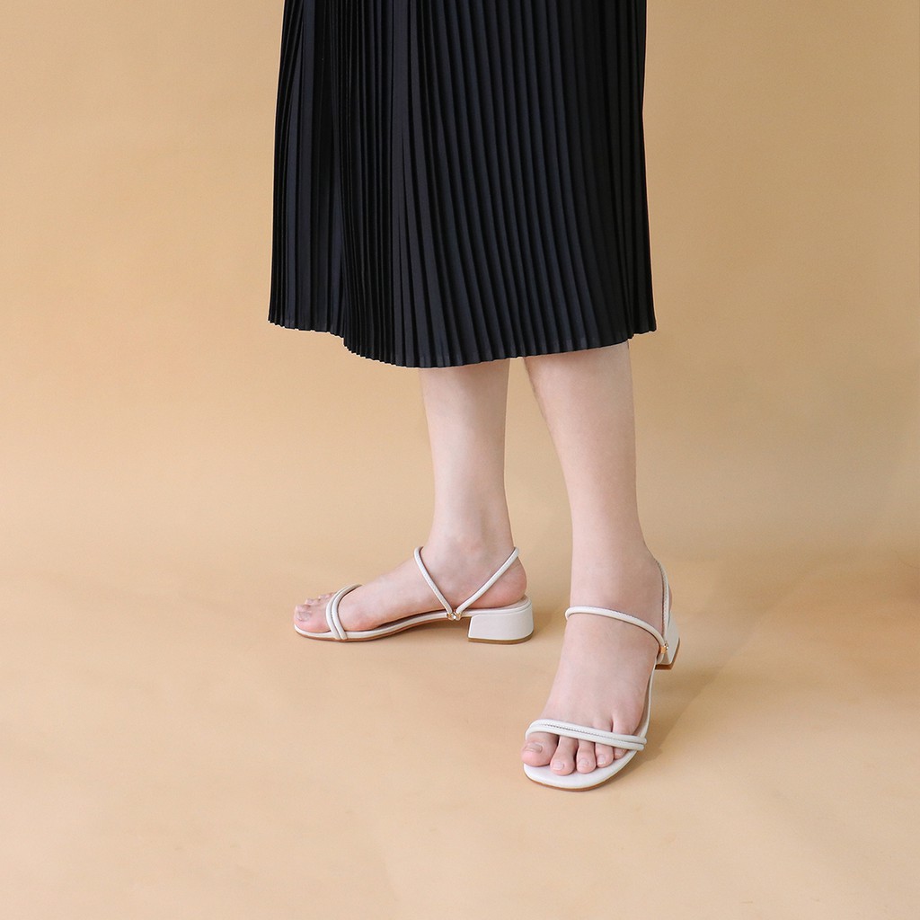 Sandal cao gót nữ 3p quai mảnh đế vuông mũi vuông thời trang công sở đẹp cao cấp bAimée &amp; bAmor - MS0007