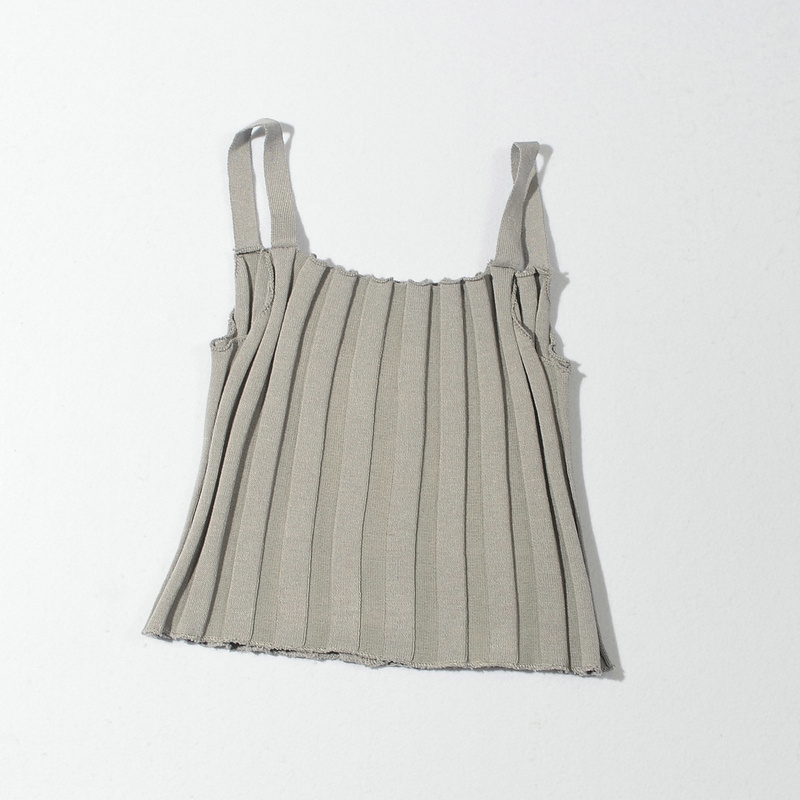 DUNEA Áo hai dây dáng ngắn phối nút thời trang cho nữ