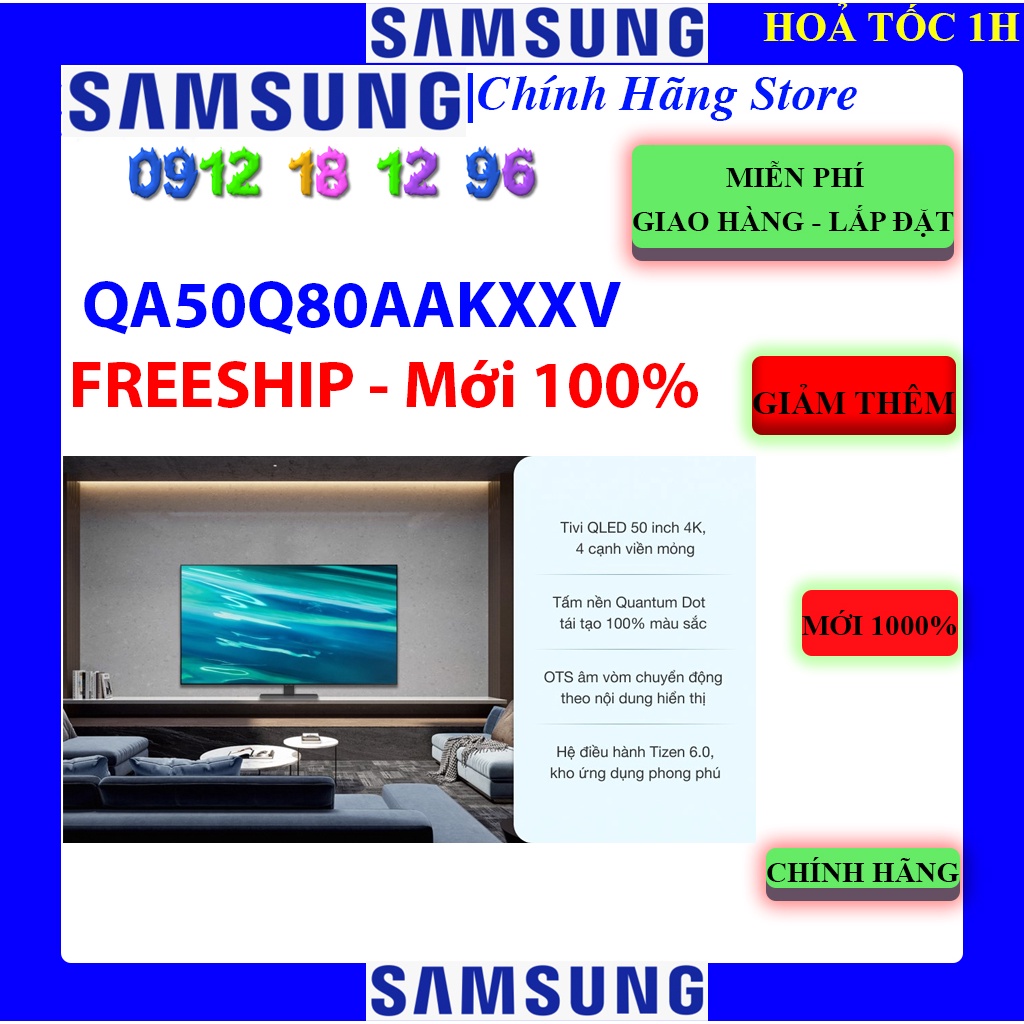 QA50Q80A _ Smart Tivi QLED 4K 50 inch Samsung QA50Q80AAKXXV | 50Q80A