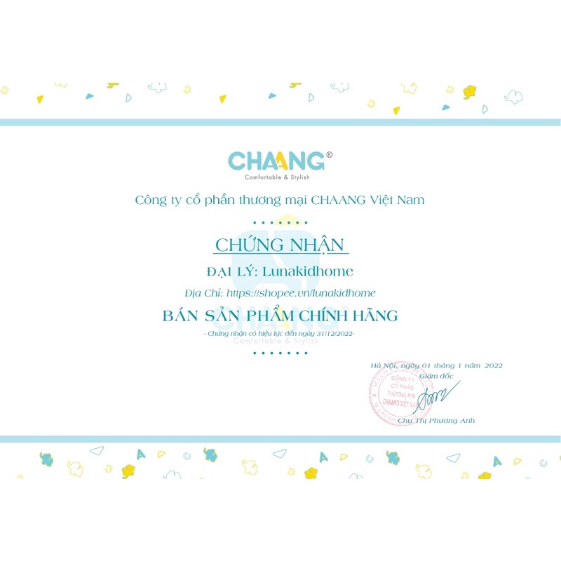 Bộ cộc tay Chaang bé gái vải cotton organic mềm mịn