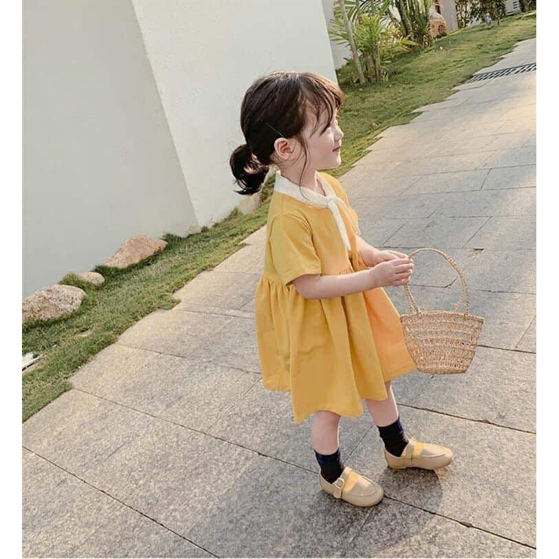 Váy thắt nơ cotton chính phẩm cho bé siêu xinh 09kg-22kg