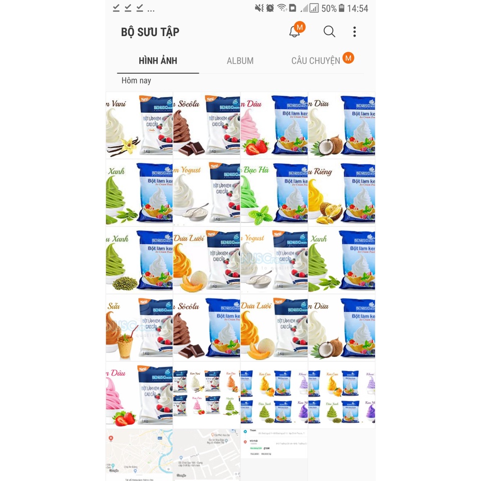 Bột làm kem Benuscream hương vị Vani. Trọng lượng 1kg giá chỉ 95k
