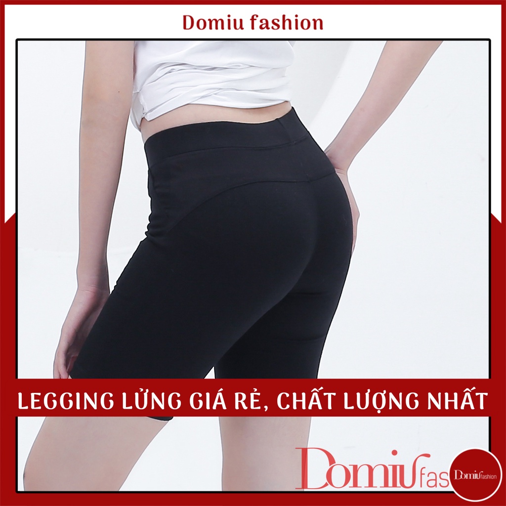 Quần legging nữ DOMIU dáng lửng trên gối siêu co giãn