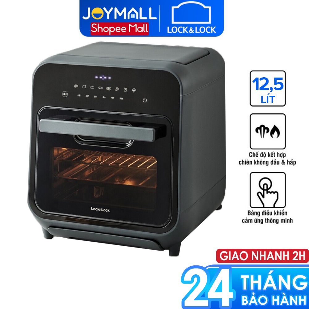 Lò nướng chân không kết hợp hấp LocknLock EJF693GRY 12,5L