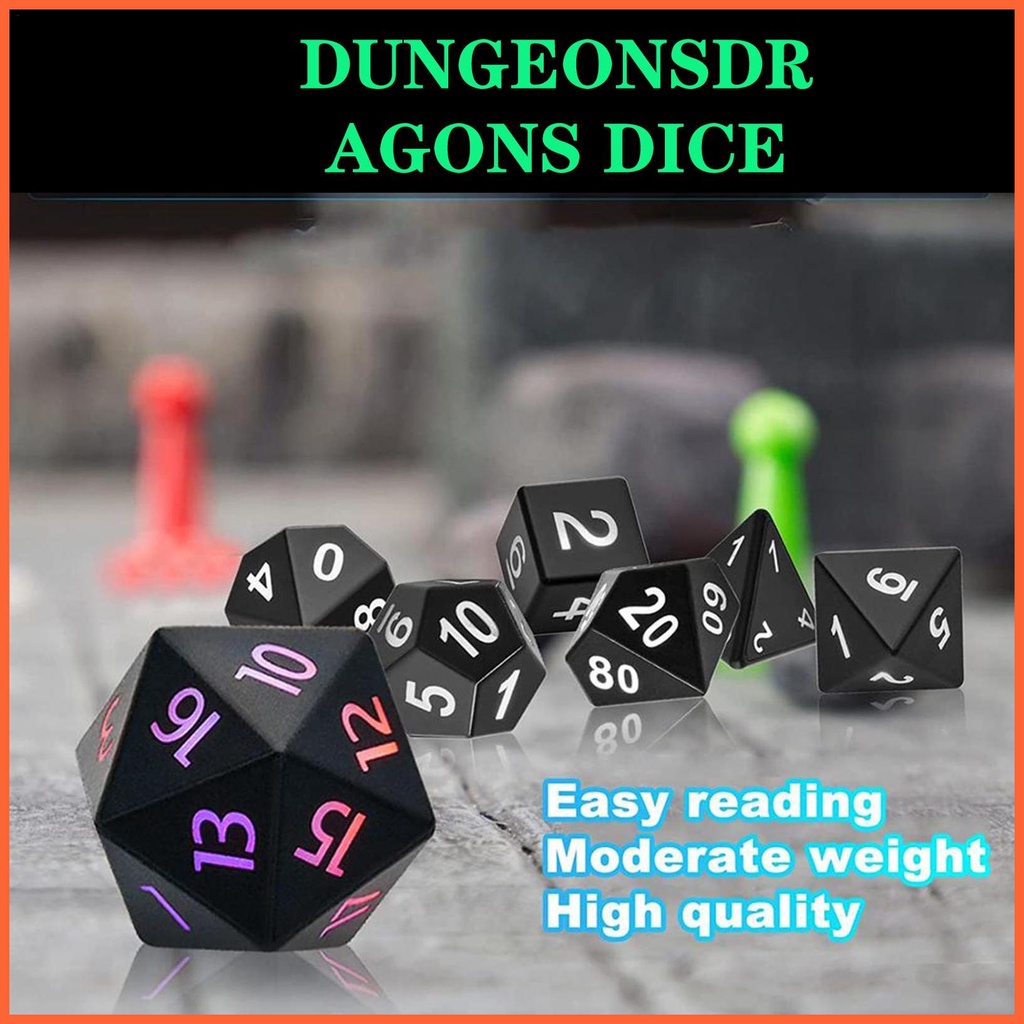 Bộ Điện Tử Polyhedral Kèm Hộp Sạc Cho Dungeon and Dragons DND RPG chunvn