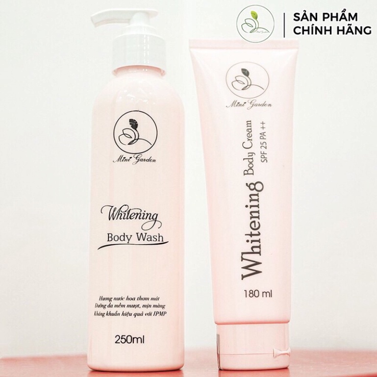 Combo Sữa tắm men bia Minigarden 250ml & Kem Body Men Bia MiniGarden 180ml