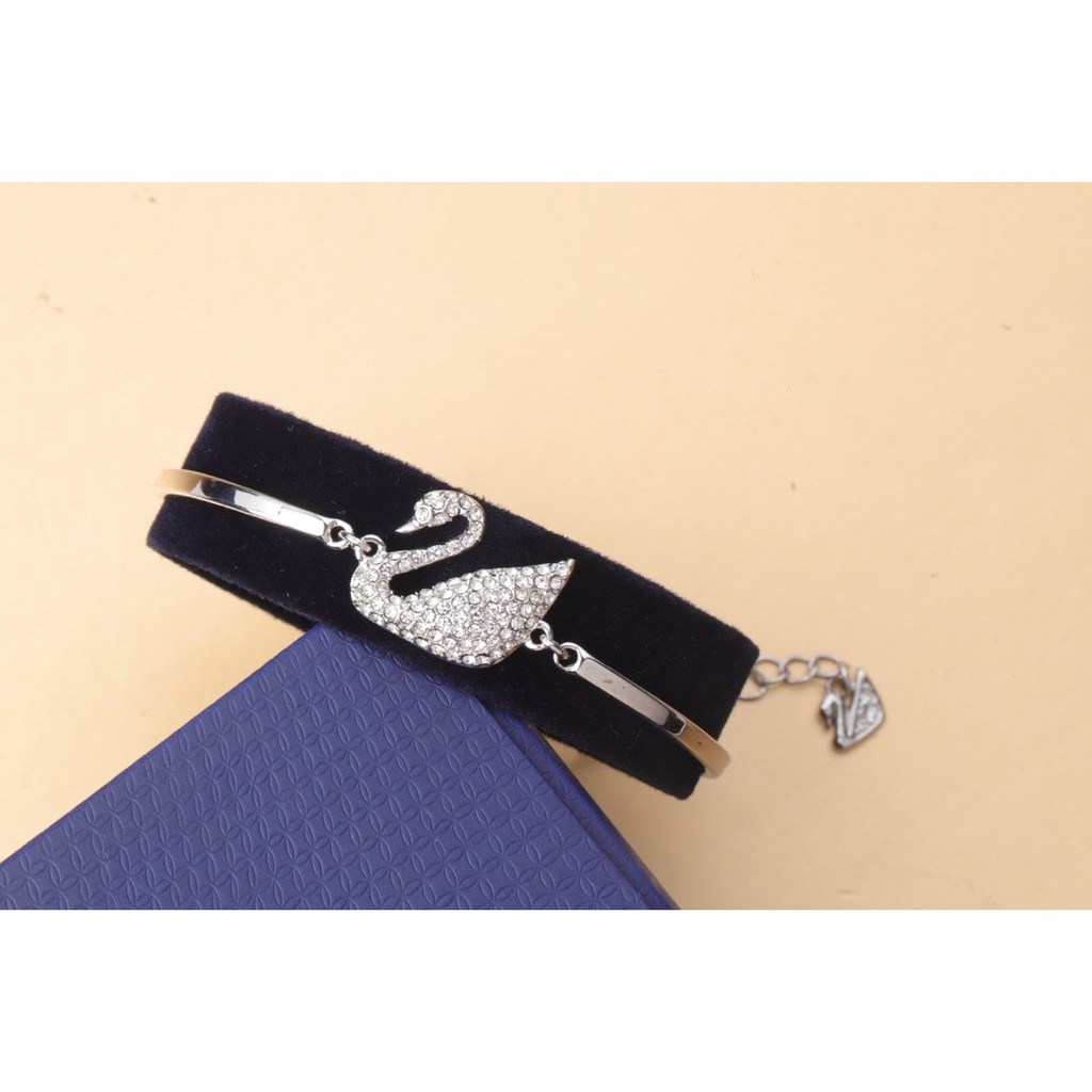 Vòng tay bạc S925 màu vàng hồng hình thiên nga cho nữ 5011990