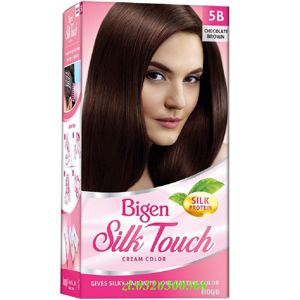 Thuốc Nhuộm Tóc Bigen 5B Nâu Socola Silk Touch Cream Color Bst Chính Hãng.